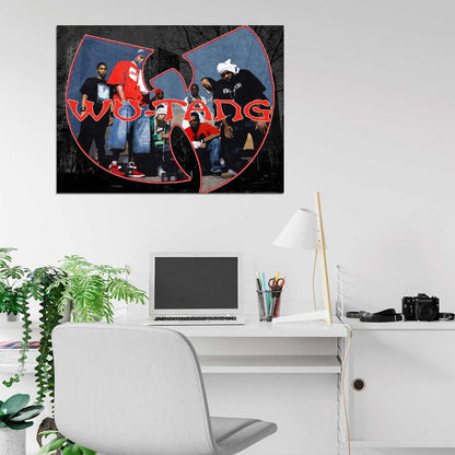 Wu Tang Clan Logo Vintage Painting Retro Art Hip-Hop Group Rap Band Music Wu-Tang Print POSTER