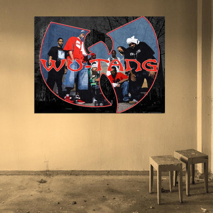 Wu Tang Clan Logo Vintage Painting Retro Art Hip-Hop Group Rap Band Music Wu-Tang Print POSTER