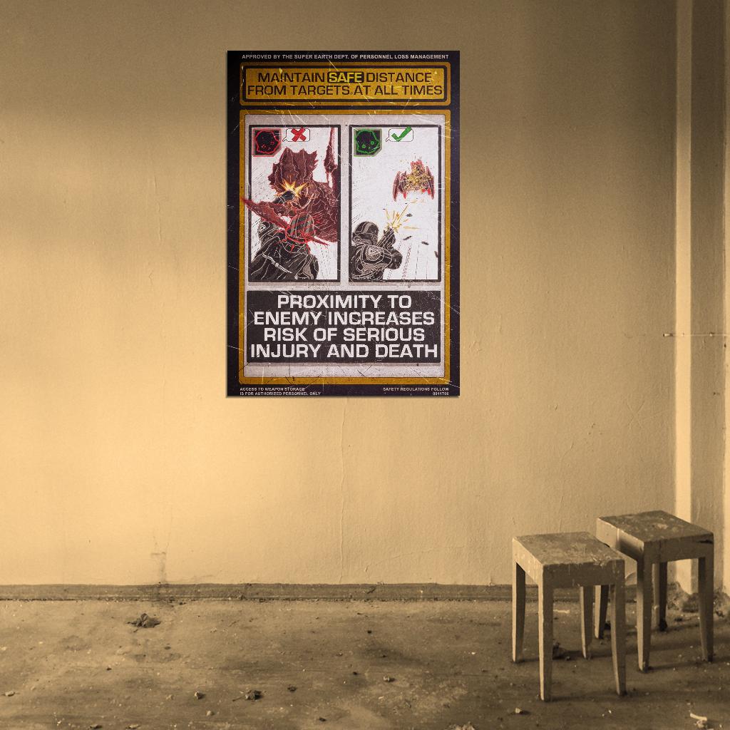 Helldivers 2 Game Training Sign War Propaganda Vintage Retro Art Room