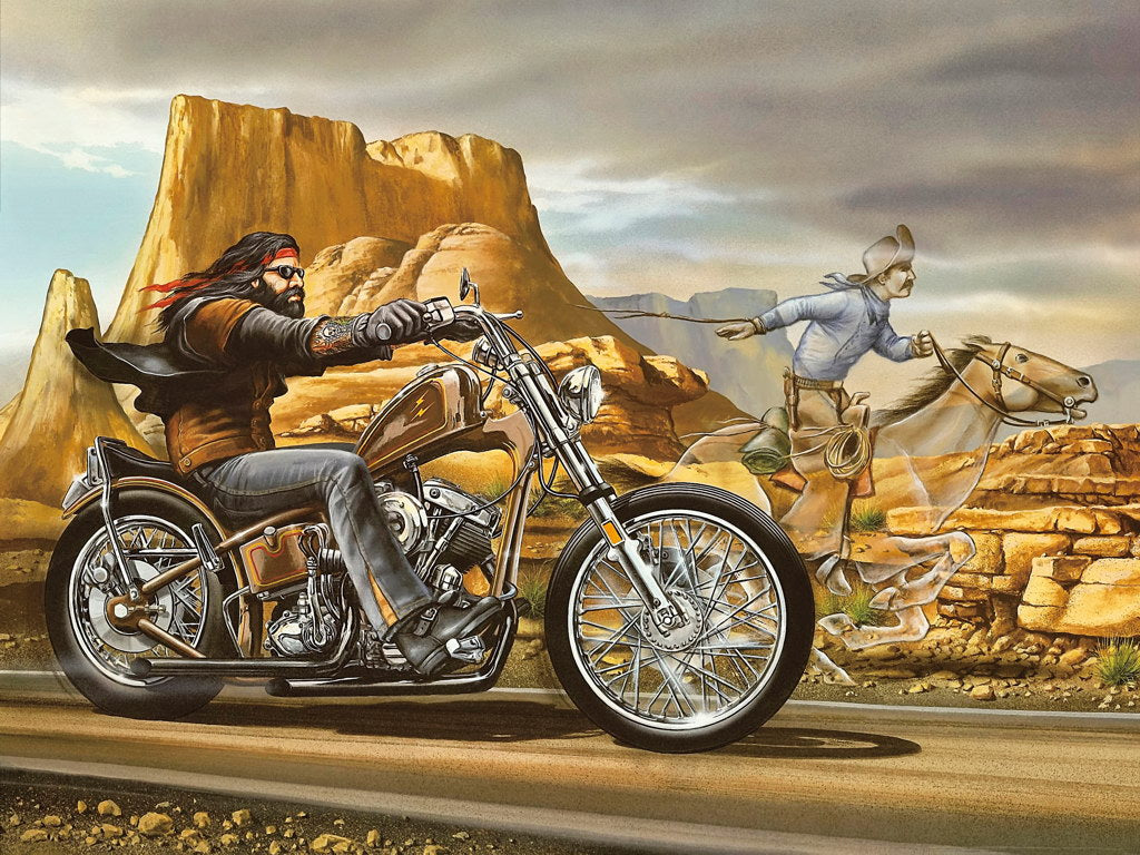Ghost Rider David Mann Cult Biker Art Print Poster