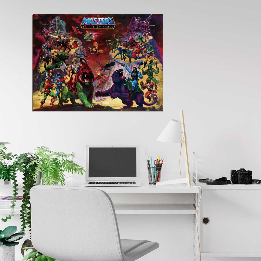 Masters of the Universe He-Man Box Comic Figure Vintage Wall Print Poster