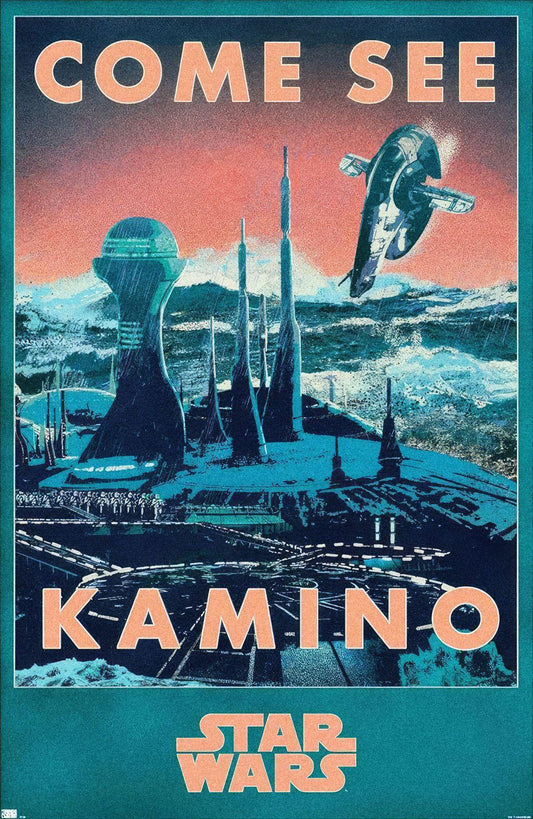 Come see KAMINO Planet Star Wars Travel Vintage Retro War Wall Art Decor PRINT POSTER