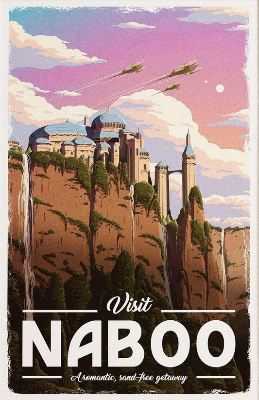 VISIT NABOO Planet Star Wars Travel Vintage Retro War Wall Art Decor PRINT POSTER