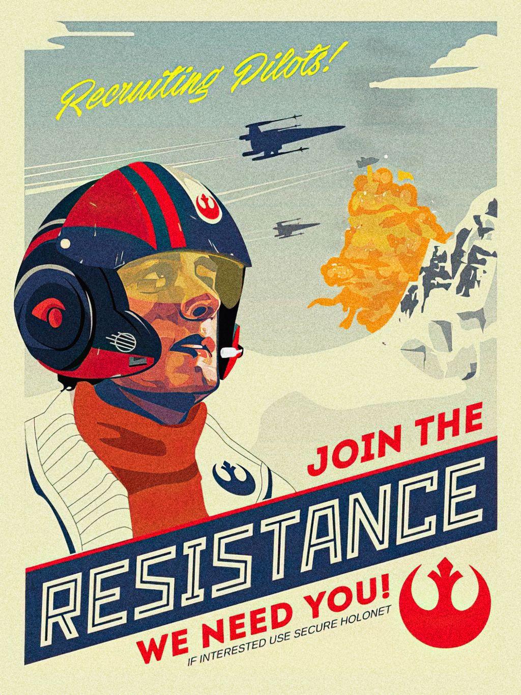 Join Rebel Alliance Recruitment Resistance Star Wars Propaganda Vintage Retro Wall Art Decor PRINT POSTER