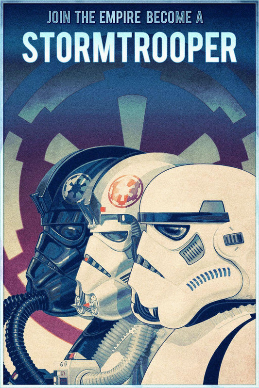 Join the Empire Stormtrooper Imperial Star Wars Propaganda Army Vintage Retro Wall Art Decor PRINT POSTER